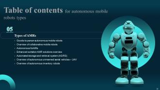 Autonomous Mobile Robots Types Powerpoint Presentation Slides Content Ready Best