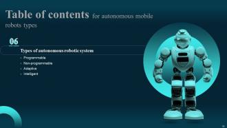 Autonomous Mobile Robots Types Powerpoint Presentation Slides Professional Best