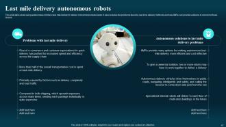 Autonomous Mobile Robots Types Powerpoint Presentation Slides Template Good