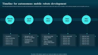 Autonomous Mobile Robots Types Timeline For Autonomous Mobile Robots Development