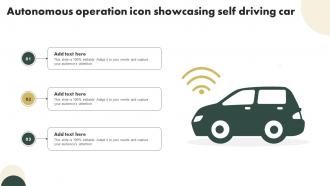 Autonomous Operation Icon Showcasing Self Driving Car