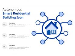 Autonomous smart residential building icon