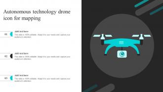 Autonomous Technology Drone Icon For Mapping