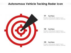 Autonomous vehicle tacking radar icon