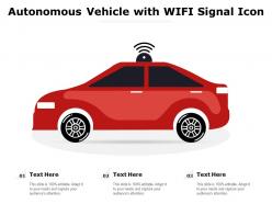 Autonomous Vehicle With WIFI Signal Icon