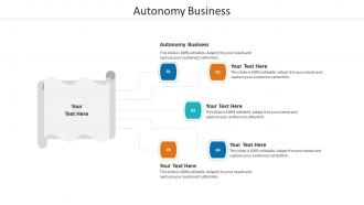 Autonomy business ppt powerpoint presentation professional slide portrait cpb