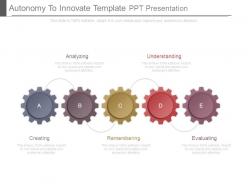 Autonomy to innovate template ppt presentation