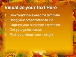 Autumn heart nature powerpoint templates and powerpoint backgrounds 0211