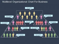 Av multilevel organizational chart for business flat powerpoint design