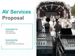 Av services proposal powerpoint presentation slides