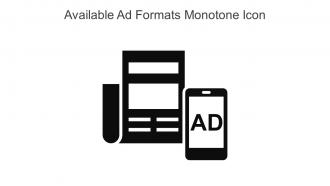 Available Ad Formats Monotone Icon In Powerpoint Pptx Png And Editable Eps Format