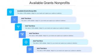 Available Grants Nonprofits Ppt Powerpoint Presentation Icon Inspiration Cpb