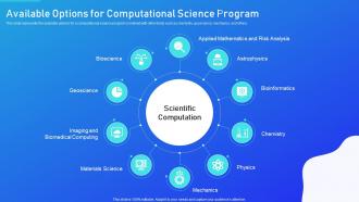 Available Options For Computational Science Program Scientific Computation