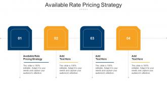 Available Rate Pricing Strategy Ppt Powerpoint Presentation Inspiration Infographics Cpb