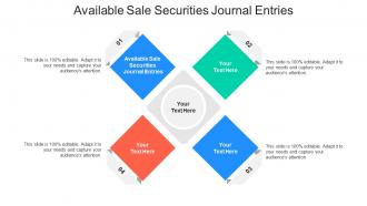 Available sale securities journal entries ppt powerpoint presentation gridlines cpb