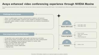 Avaya Enhanced Video Conferencing Experience Nvidia Maxine Reinventing Real Time AI SS V