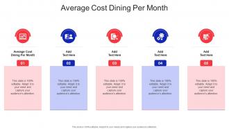 Average Cost Dining Per Month In Powerpoint And Google Slides Cpb