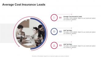 Average Cost Insurance Leads In Powerpoint And Google Slides Cpb