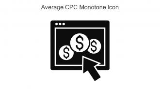 Average CPC Monotone Icon In Powerpoint Pptx Png And Editable Eps Format