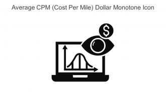 Average CPM Cost Per Mile Dollar Monotone Icon In Powerpoint Pptx Png And Editable Eps Format