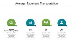 Average expenses transportation ppt powerpoint presentation file show cpb