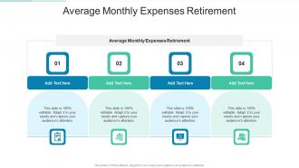 Average Monthly Expenses Retirement In Powerpoint And Google Slides Cpb