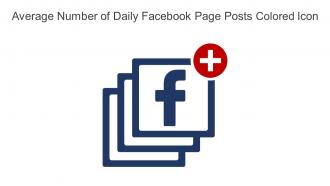 Average Number Of Daily Facebook Page Posts Colored Icon In Powerpoint Pptx Png And Editable Eps Format
