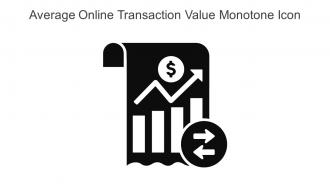 Average Online Transaction Value Monotone Icon In Powerpoint Pptx Png And Editable Eps Format