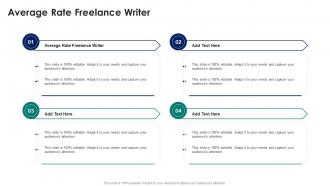 Average Rate Freelance Writer In Powerpoint And Google Slides Cpb