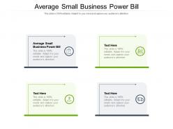 Average small business power bill ppt powerpoint presentation icon graphics cpb