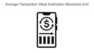 Average Transaction Value Estimation Monotone Icon In Powerpoint Pptx Png And Editable Eps Format