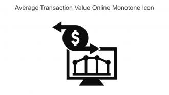 Average Transaction Value Online Monotone Icon In Powerpoint Pptx Png And Editable Eps Format
