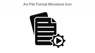 Avi File Format Monotone Icon In Powerpoint Pptx Png And Editable Eps Format