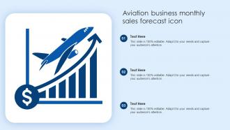 Aviation Business Monthly Sales Forecast Icon