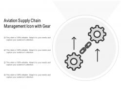 Aviation supply chain management icon with gear