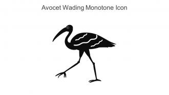 Avocet Wading Monotone Icon In Powerpoint Pptx Png And Editable Eps Format