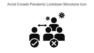 Avoid Crowds Pandemic Lockdown Monotone Icon In Powerpoint Pptx Png And Editable Eps Format