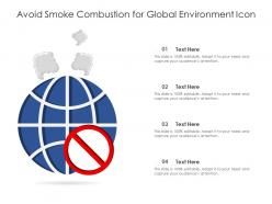 Avoid smoke combustion for global environment icon