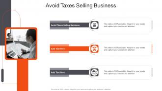 Avoid Taxes Selling Business In Powerpoint And Google Slides Cpb
