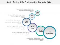 Avoid toxins life optimization material site leadership symbol