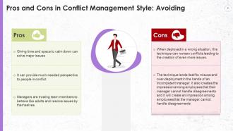Avoiding As A Conflict Management Style Training Ppt