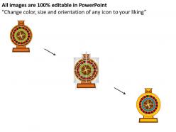 Aw eight staged fortune wheel design chart flat powerpoint design