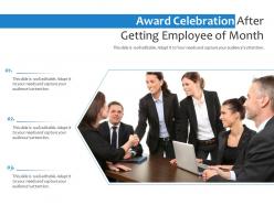 Award Celebration After Getting Employee Of Month