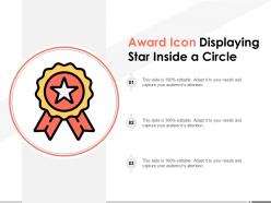 Award icon displaying star inside a circle
