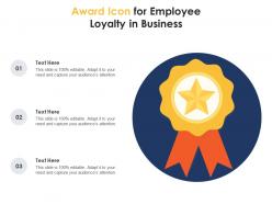 Award icon for employee loyalty in business