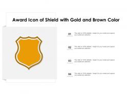 Award icon of shield with gold and brown color