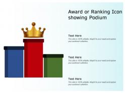 Award or ranking icon showing podium