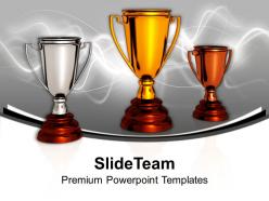 Award winner trophies success sports powerpoint templates ppt themes and graphics 0313