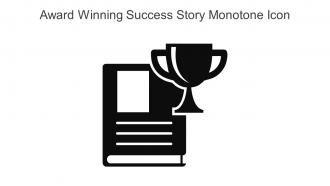 Award Winning Success Story Monotone Icon In Powerpoint Pptx Png And Editable Eps Format
