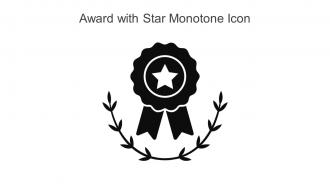 Award With Star Monotone Icon In Powerpoint Pptx Png And Editable Eps Format